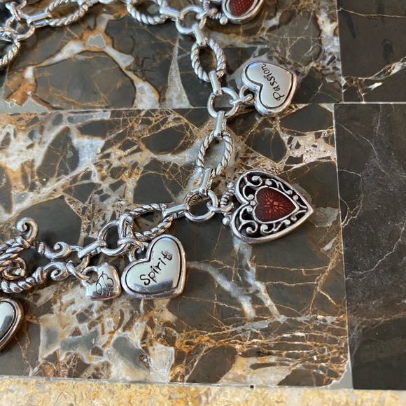 Brighton Red and Silver Heart Awareness Charm Bracelet - Picture 4 of 4